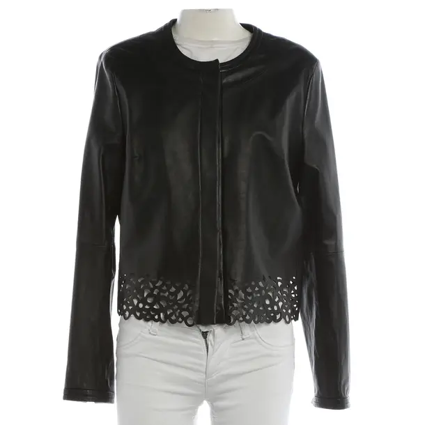 Lederjacke, in Schwarz, Leder, Diane von Furstenberg