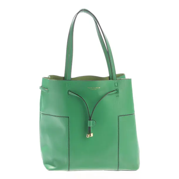 Shopper, in Grün, Leder, Tory Burch
