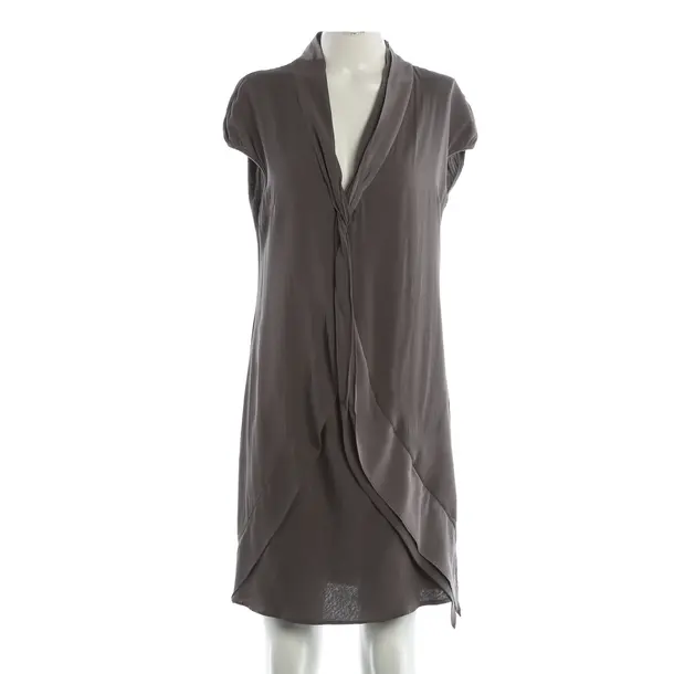 Dress, in Light Gray, Silk, Brunello Cucinelli
