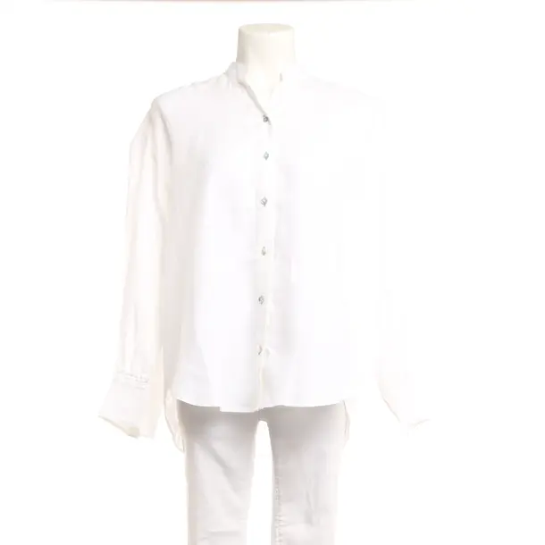 Blouse, in White, Linen, Van Laack