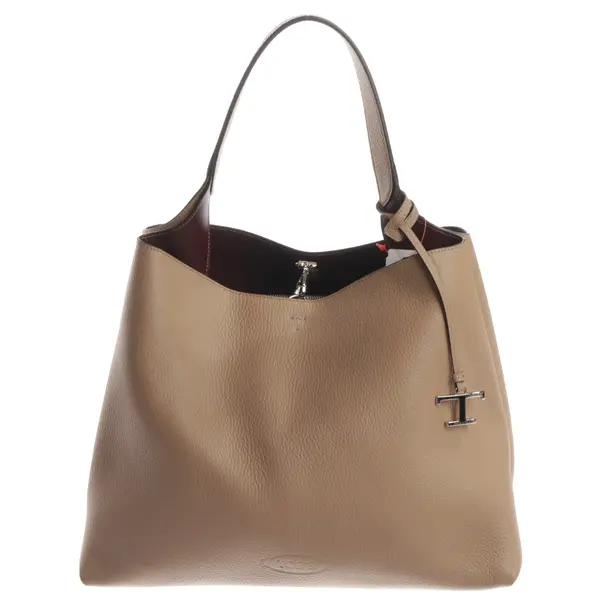Shoulder Bag, in Beige, Leather, Tod´s