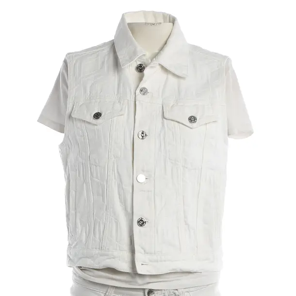 Vest, in White, Cotton, MCM