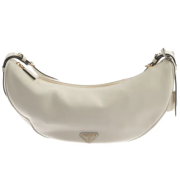 Shoulder Bag, in White, Leather, Prada