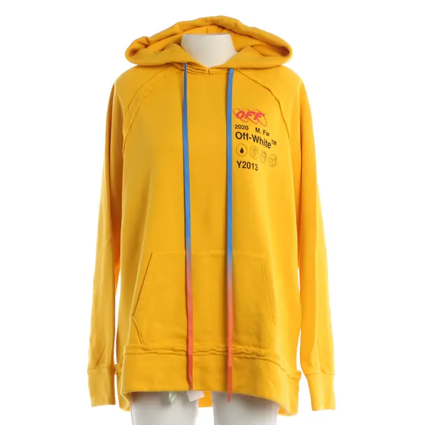 Hoodie, in Yellow, Cotton, Off-White