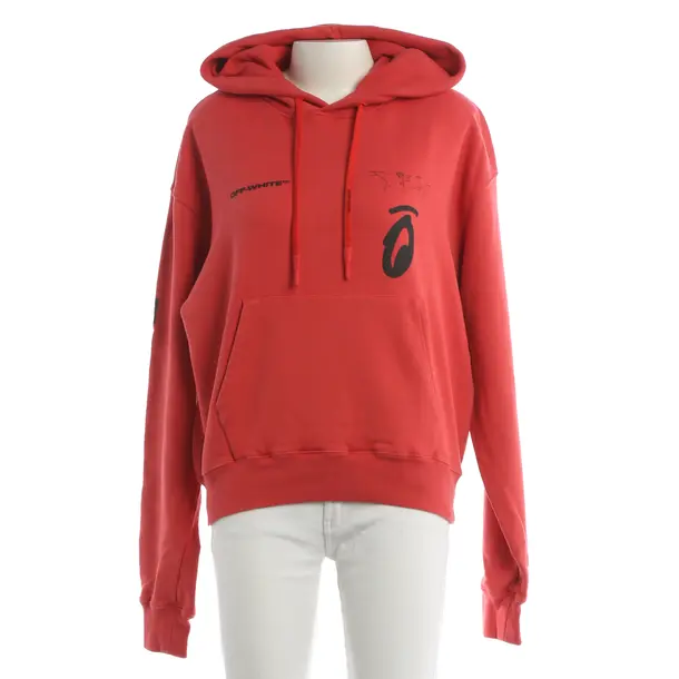 Hoodie, in Red, Cotton, Off-White