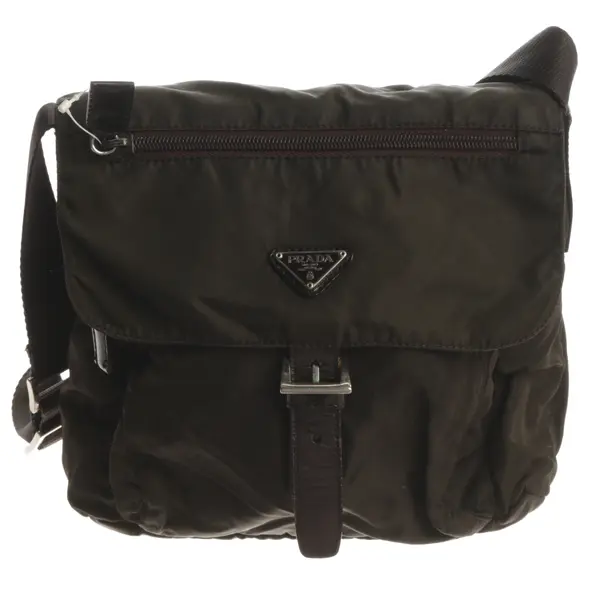 Cross Body Bag, in Dark Green, Polyester, Prada
