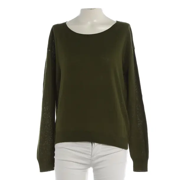 Maglione, in Verde oliva, Cotone, Chiuso