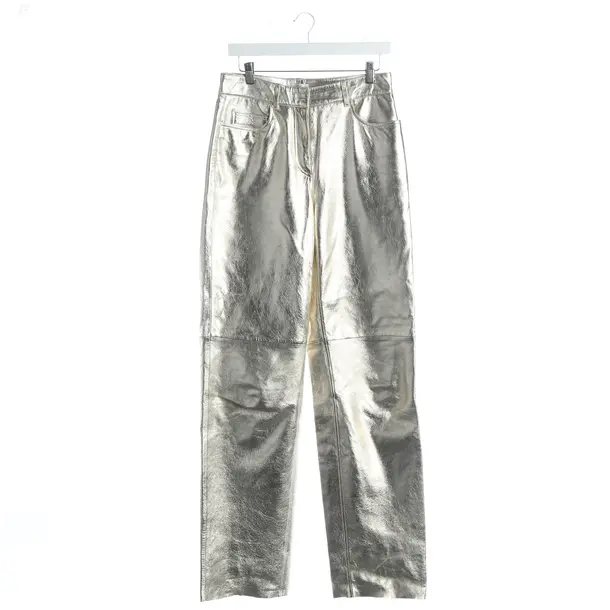 Pants, in Gold, Leather, Riani