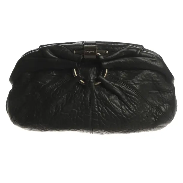 Clutch Bag, in Black, Leder, Salvatore Ferragamo