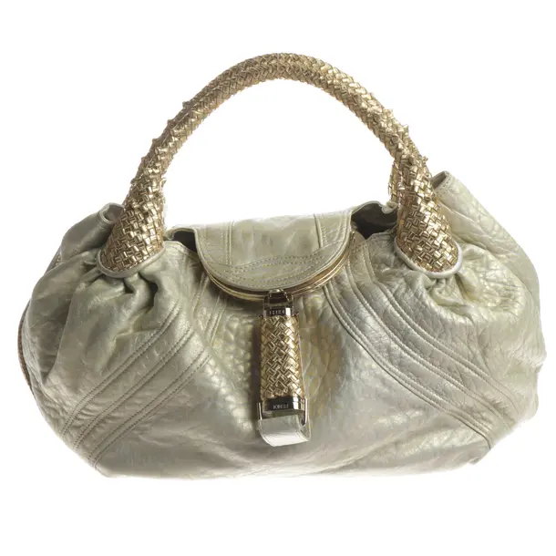 Handtasche, in Gold, Leder, Fendi