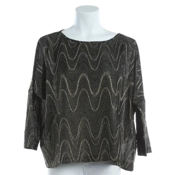 Long Sleeve Shirt, in Black, Cotton, Missoni M
