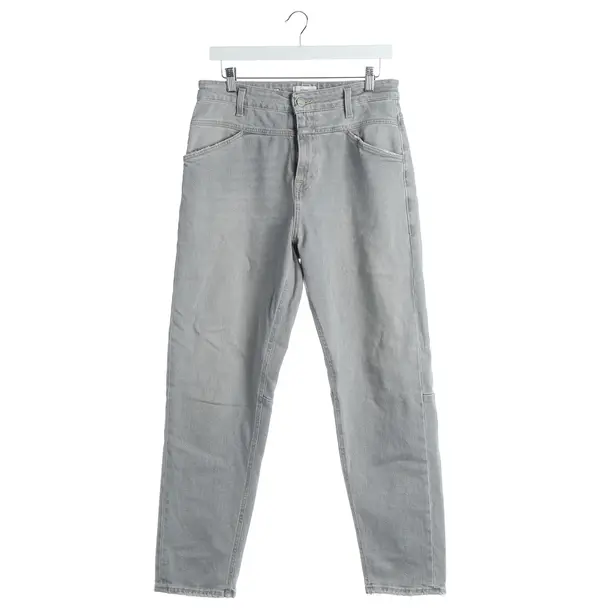 Straight Fit Jeans, in Light Gray, Cotton, Closed