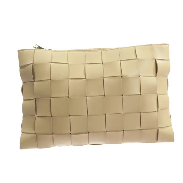 Clutch Bag, in Light Brown, Leather, Bottega Veneta