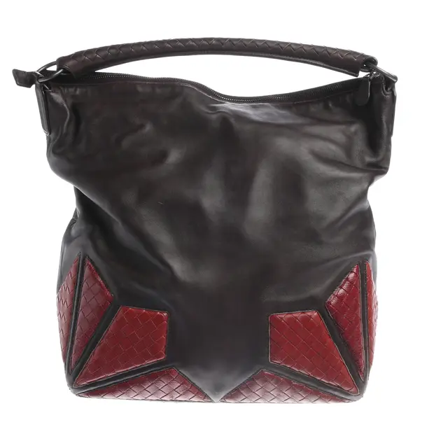 Shoulder Bag in Purple, Leather, Bottega Veneta