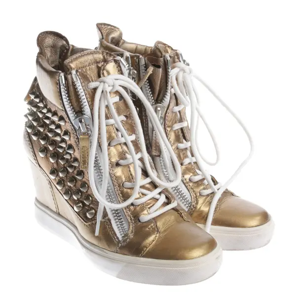 High-Top Sneaker in Metallic, , Giuseppe Zanotti
