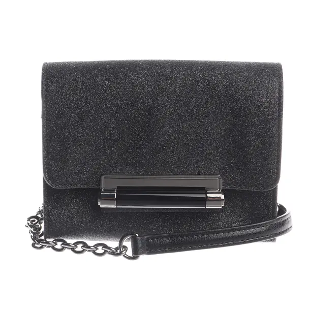 Evening Bag, in Black, Leather, Diane von Furstenberg