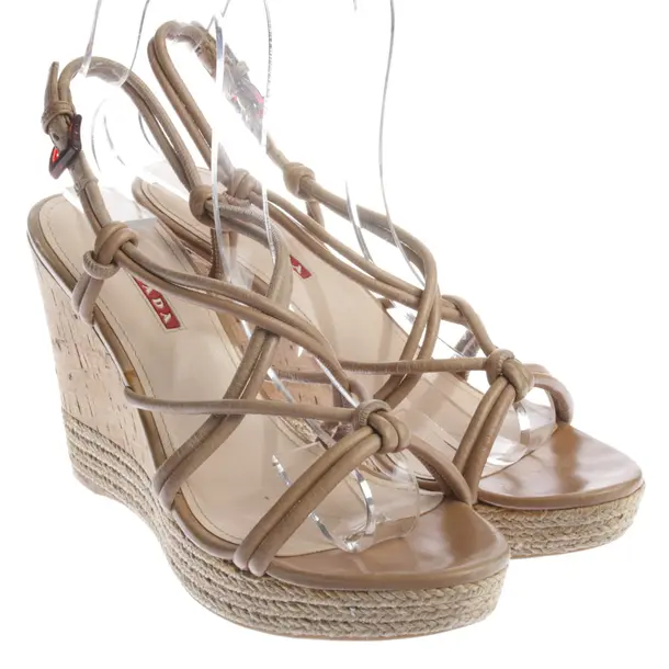 Wedges in Brown, , Prada Linea Rossa