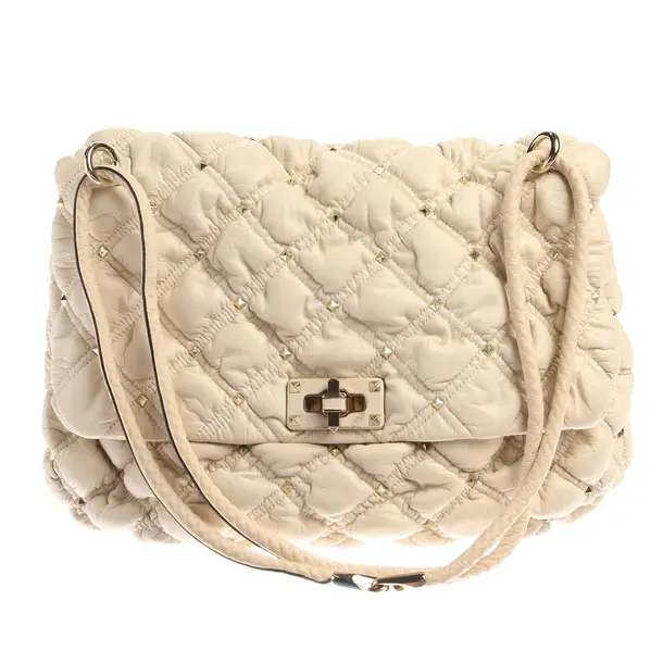 Schultertasche in Weiß, Leder, Valentino