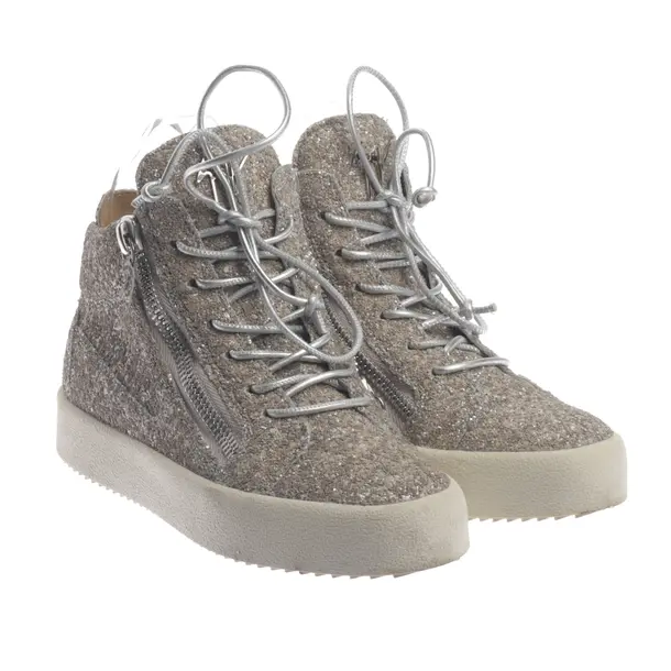High-Top Sneakers in Metallic, , Giuseppe Zanotti