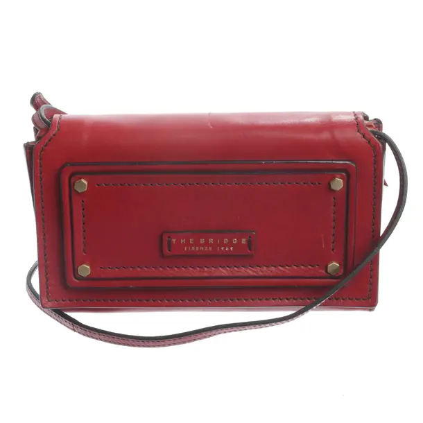 Schultertasche, in Rot, Leder, The Bridge
