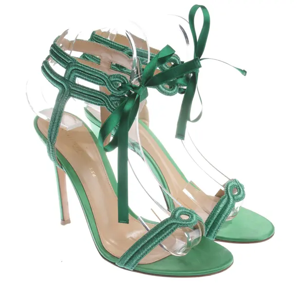 Heeled Sandals in Green, , Gianvito Rossi