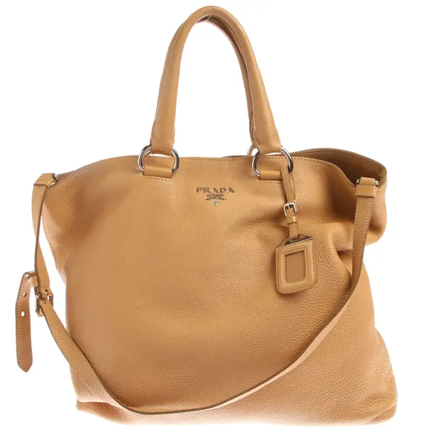 Shopper Bag in Brown, Leather, Prada