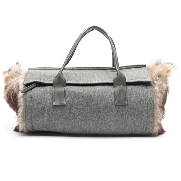 Handtasche in Grau, Baumwolle, Brunello Cucinelli