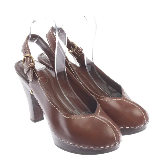 Slingbacks in Braun, , Saint Laurent