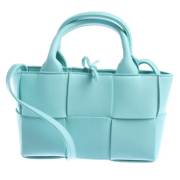 Handbag in Blue, Leather, Bottega Veneta