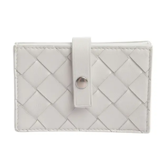 Card Holder in Gray, Leather, Bottega Veneta