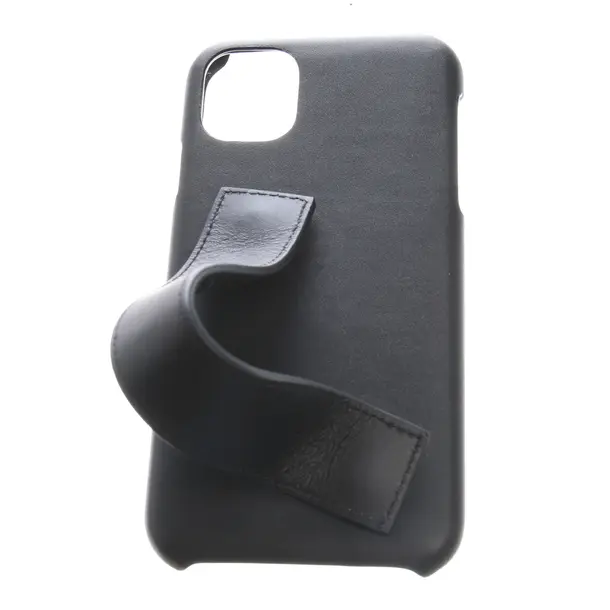Phone Case in Black, Leather, Bottega Veneta