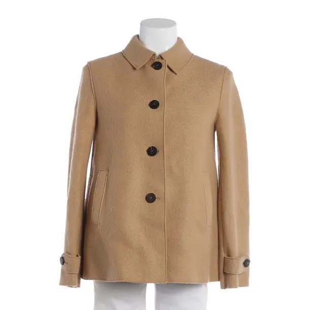 Mid-Season Jacket, in Light Brown, Wool, Harris Wharf London