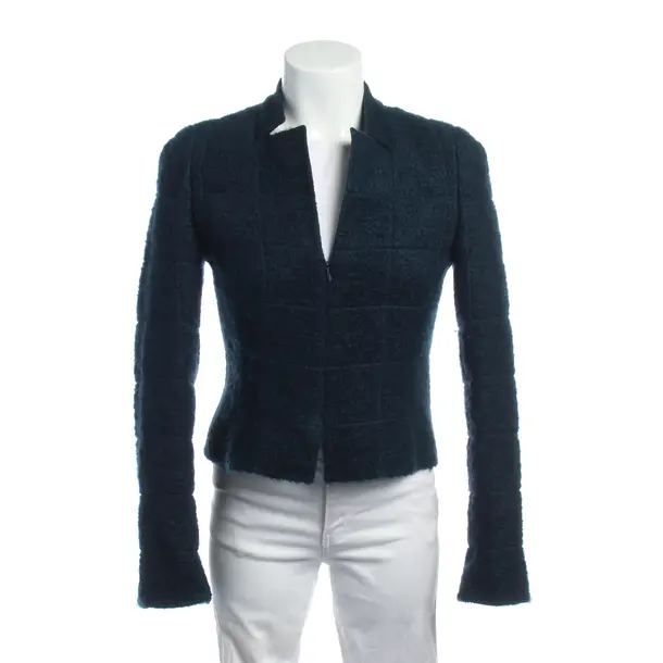 Mid-Season Jacket in Green, Wool, Akris