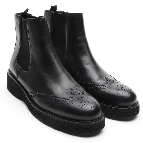 Chelsea Boots in Black, , Prada