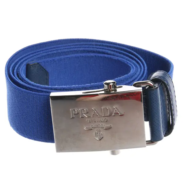 Gürtel in Blau, Baumwolle, Prada