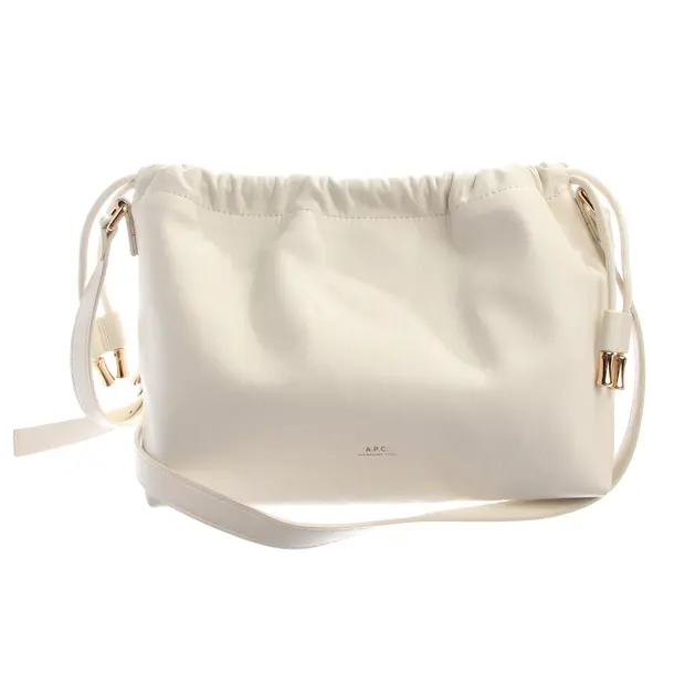 Shoulder Bag in White, Leather, A.P.C