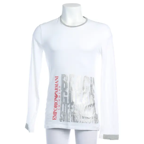 Longsleeve in Weiß, Baumwolle, Emporio Armani