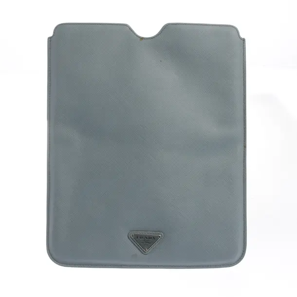 iPad Hülle in Blau, Leder, Prada