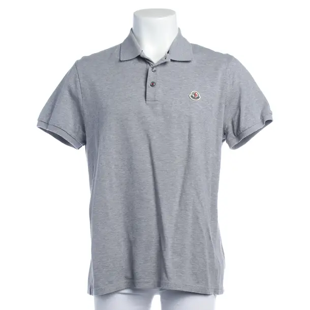 Poloshirt in Grau, Baumwolle, Moncler