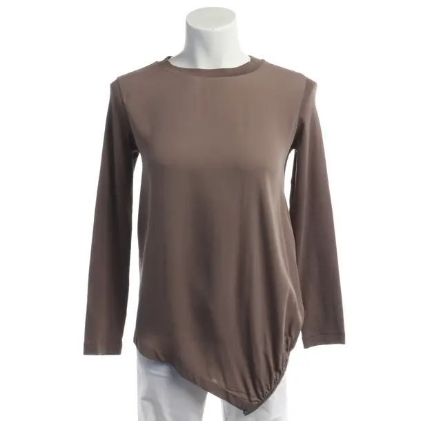 Long Sleeve Shirt in Brown, Polyester, Brunello Cucinelli