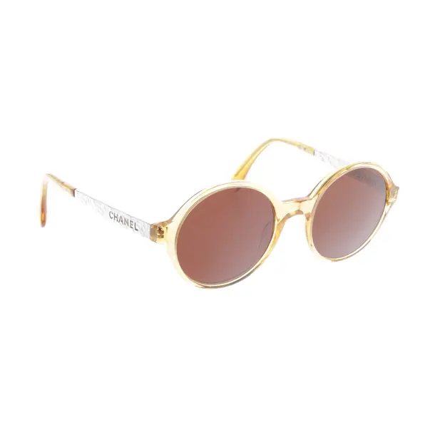 Sonnenbrille in Gelb, Kunststoff / Metall, Chanel