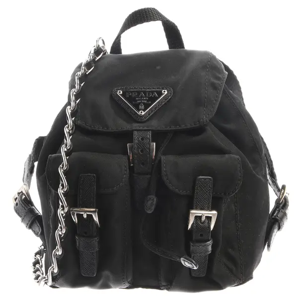 Backpack in Black, Polyamide, Prada