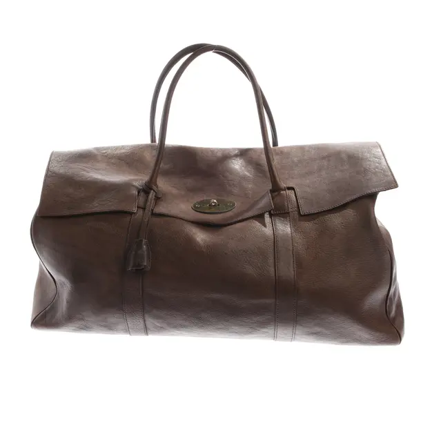 Reisetasche in Braun, Leder, Mulberry