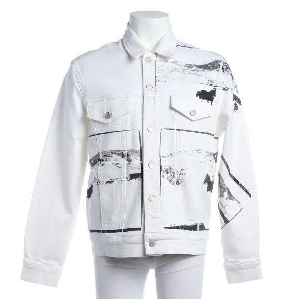 Denim Jacket in White, Cotton, Calvin Klein