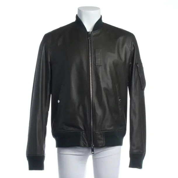 Leather Jacket in Green, Leather, Burberry