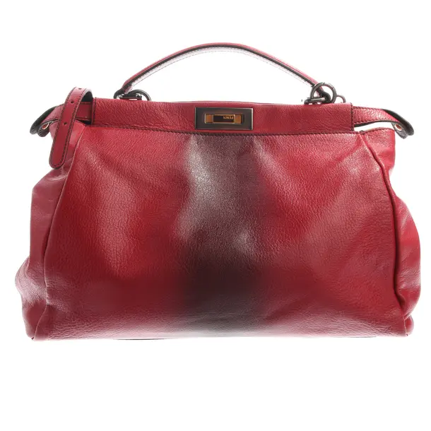 Handbag in Red, Leather, Fendi