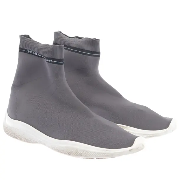 High-Top Sneaker in Grau, , Prada Linea Rossa