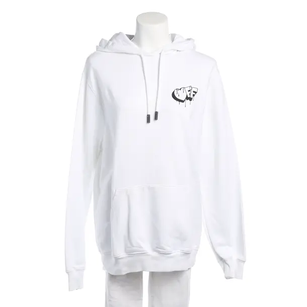 Hoodie in Weiß, Baumwolle, Off-White