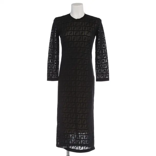 Kleid in Schwarz, Baumwolle, Fendi