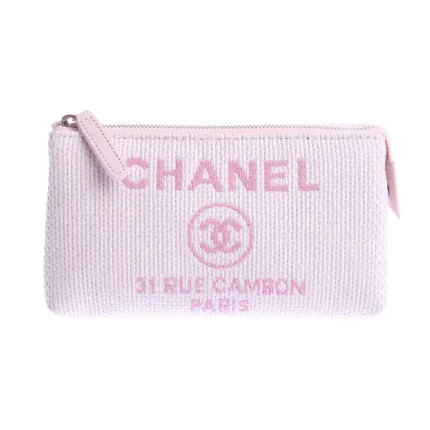 Cosmetic Bag in Pink, Cotton, Chanel